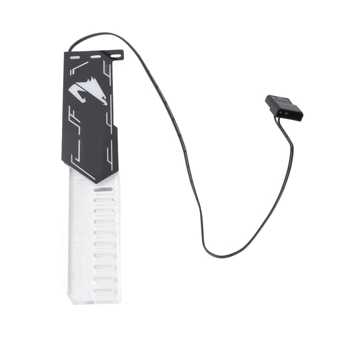Support de carte graphique RGB Acrylique Support GPU Grand 4PIN pour Ordinateur de Bureau 25cm white