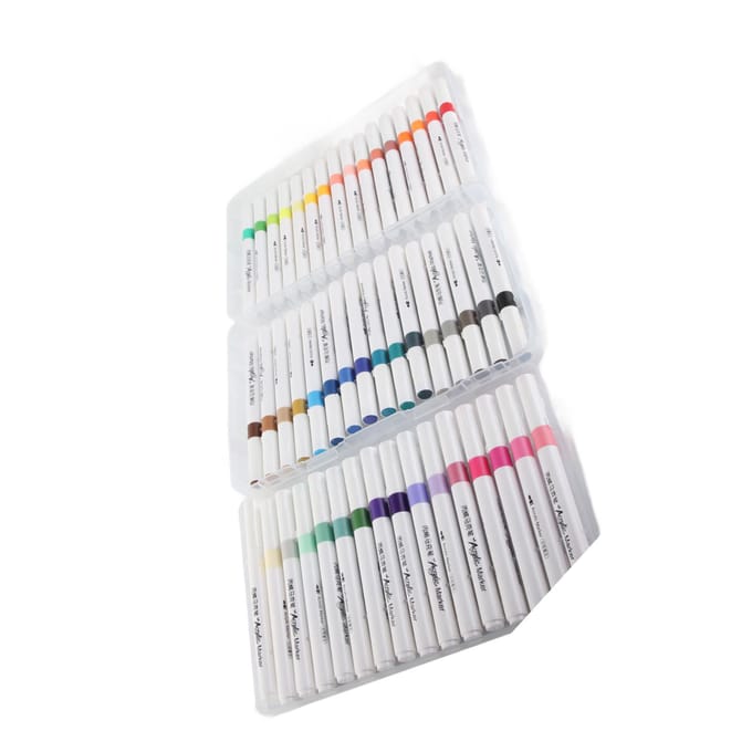 Acrylverf Markers Sterke Dekking Sneldrogend Waterdicht Ronde Schacht Graffiti Markers voor Glas white