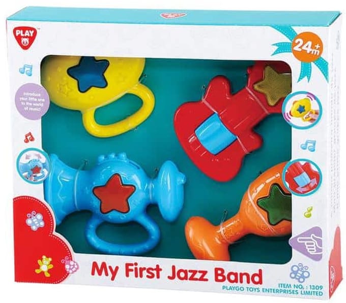 4 kleurrijke muziekinstrumentjes voor de kleintjes