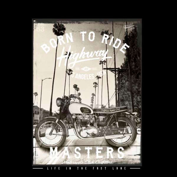 Born To Ride Men's T-Shirt - Black - XL