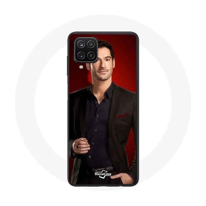 Coque - Maniacase - Samsung Galaxy A12 - Souple - Rouge - Lucifer Morningstar