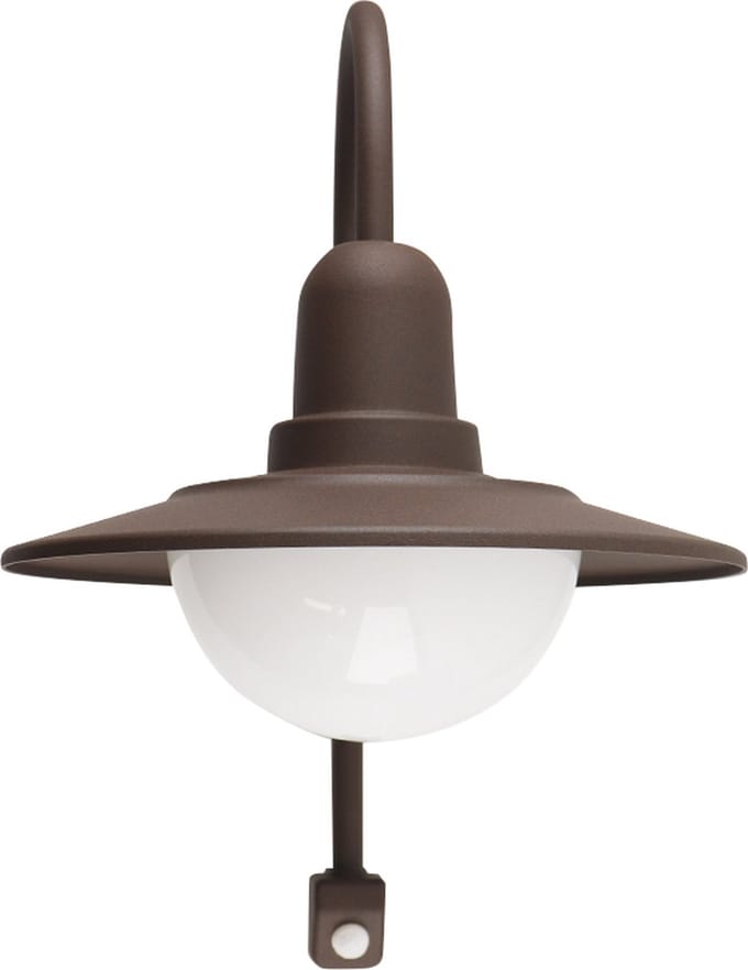 Olucia - ROLIN - Buitenmuurlamp met bewegingssensor - Roestkleurig - Vorm: Rond