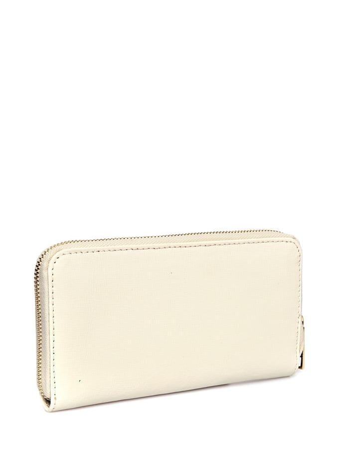 Luisa Vannini Beige Rundleer Portemonnee