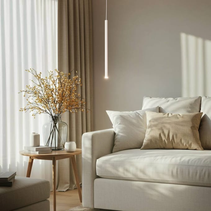 SIGMA Hanglamp Sopel 1, taupe, 1-lamp, staal, G9, Ø 5 cm