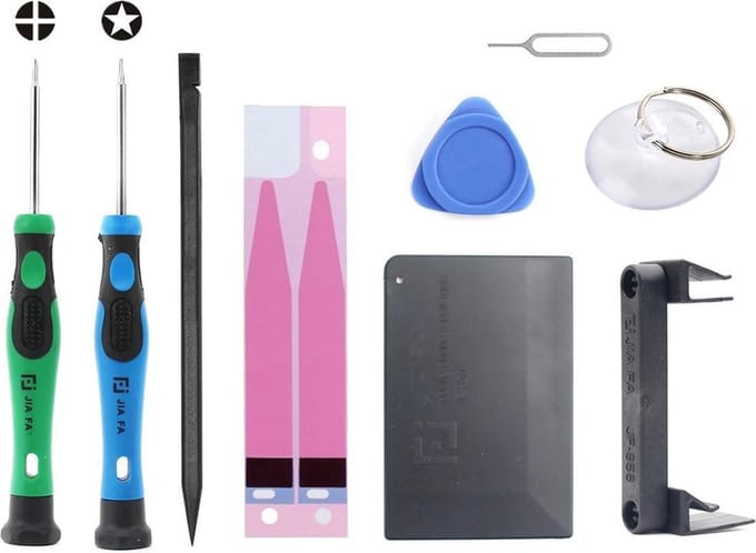 Let op type!! JIAFA JF-8157 9 in 1 Battery Repair Tool Set for iPhone SE & 5s & 5c & 5