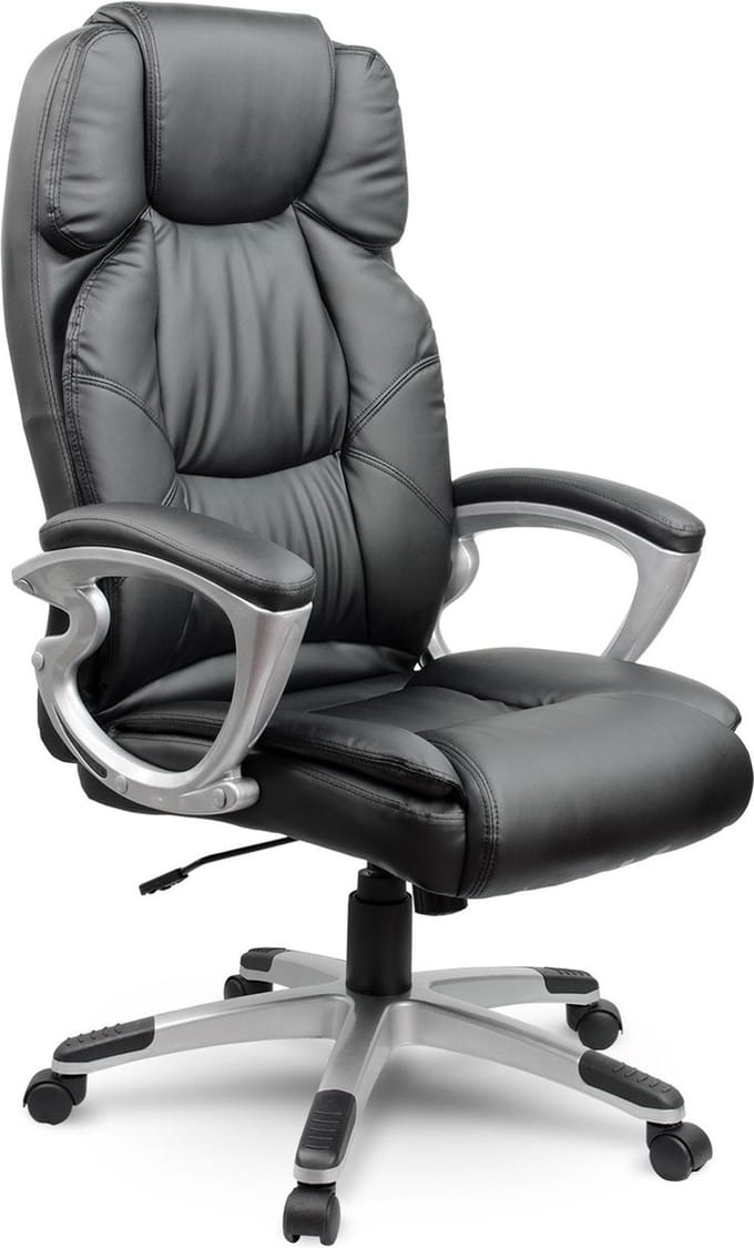 Leren bureaufauteuil Sofotel EG-227 zwart