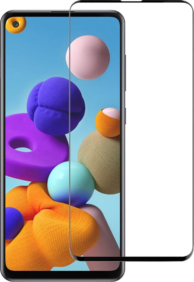 Screenprotector - Geschikt voor Samsung Galaxy A21s - Full Cover - Beschermglas - Gehard Glas - Tempered Glass - Screen Protector