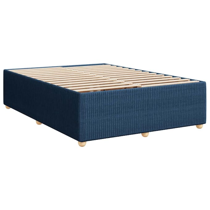 vidaXL - Bedframe - zonder - matras - stof - blauw - 140x200 - cm