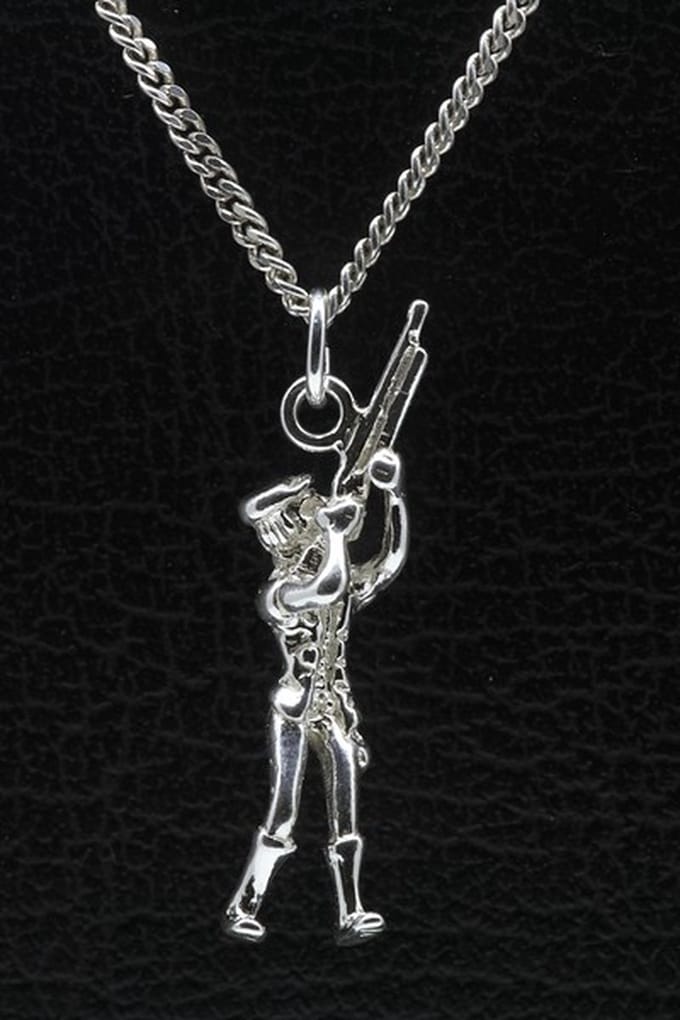 Zilveren Schutter ketting hanger