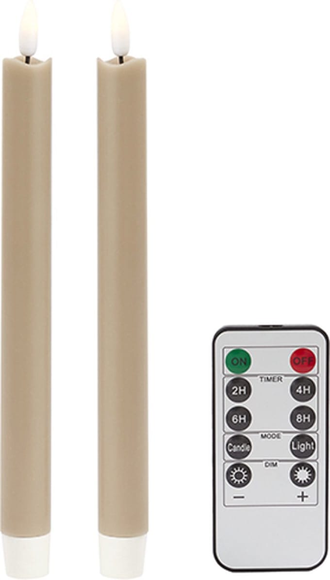 Addison Ross kaars 23cm LED Cappuccino