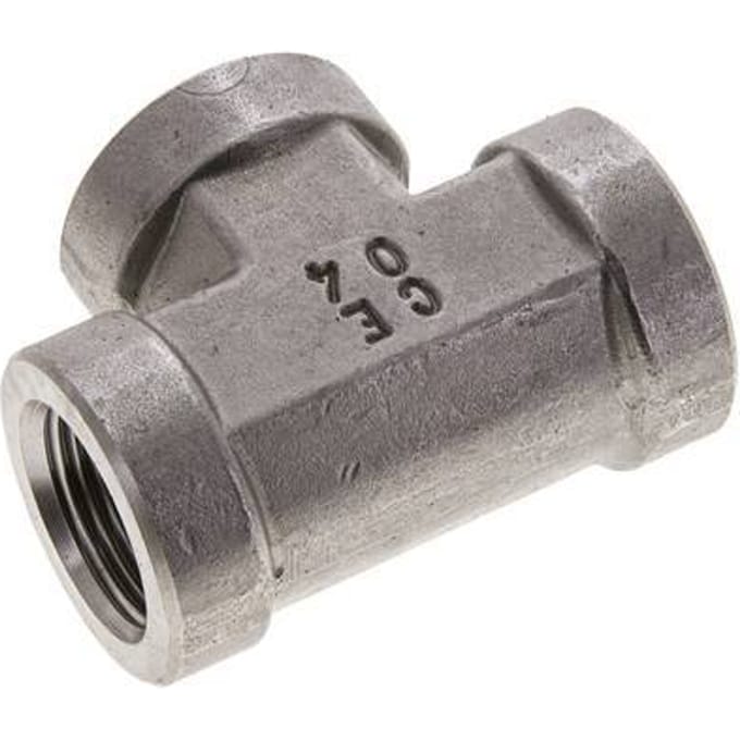 T-koppeling 3/4" NPT Binnendraad RVS Hoge druk 170 bar (2388.5psi)