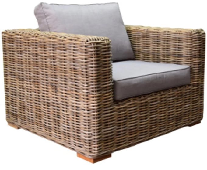 Serva lounge tuinstoel naturel rotan southend