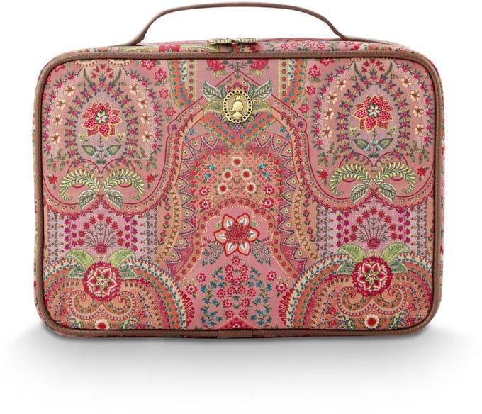 Pip Studio - Casey Beautycase Dames - Toilettas - Jabali - Rood - 27x10x19cm