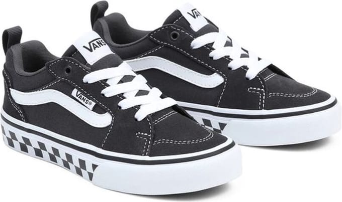Vans Yt Filmore Checker Sidewall Asphalt | Grau | Maat: 35 - Sneakers - Unisex