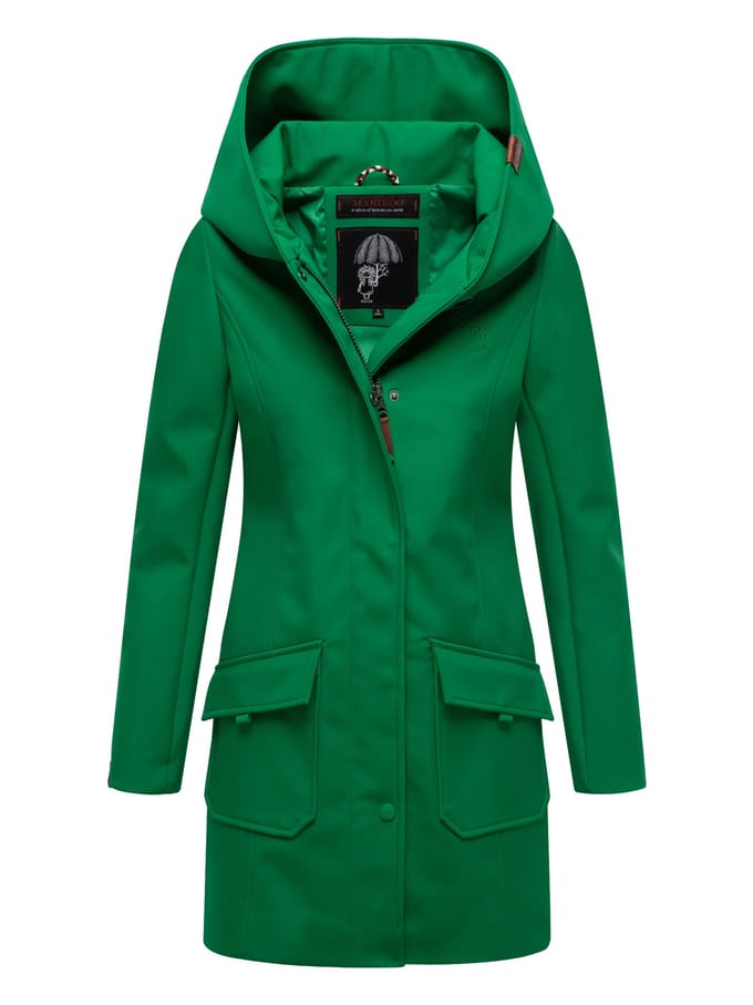 Marikoo dames softshelljas – Mayleen, waterafstotend met capuchon