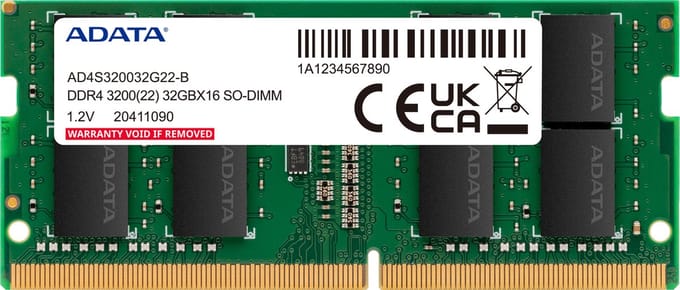 A-Data Premier SODIMM DDR4-3200 - 16GB - CL22 - Dual Channel (2 pcs) - Groen