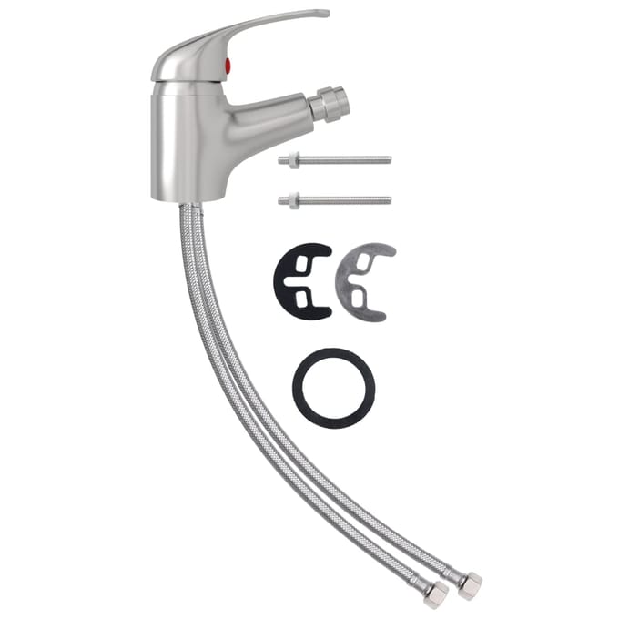 Robinet Mitigeur Bidet Salle de Bain Argent 13 x 12 cm