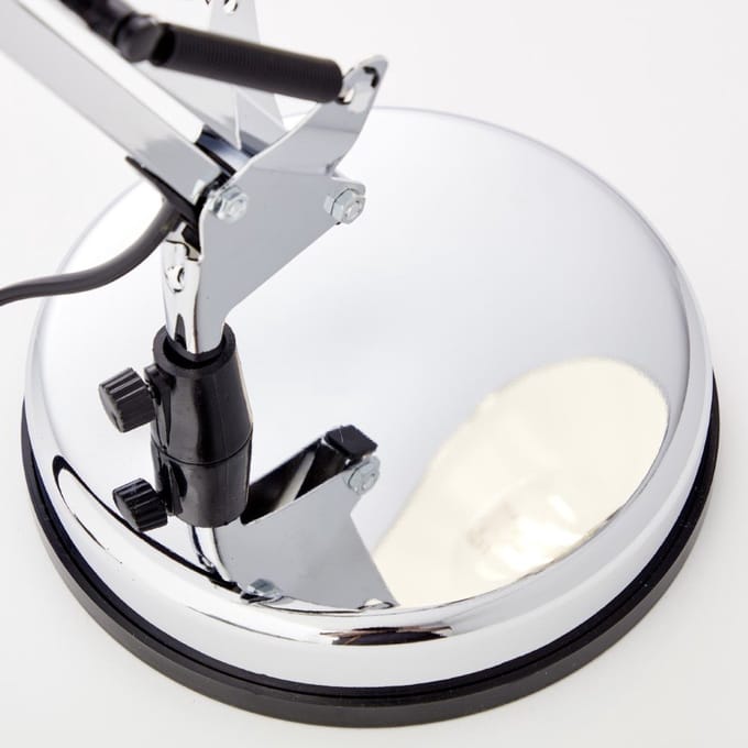 Brilliant Bureaulamp Henry, chroom, hoogte 50 cm, verstelbaar