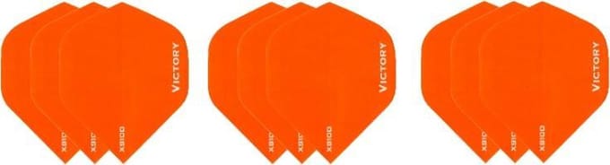 3 sets (9 stuks) Super Sterke Oranje Poly XS100 - flights - dartflights