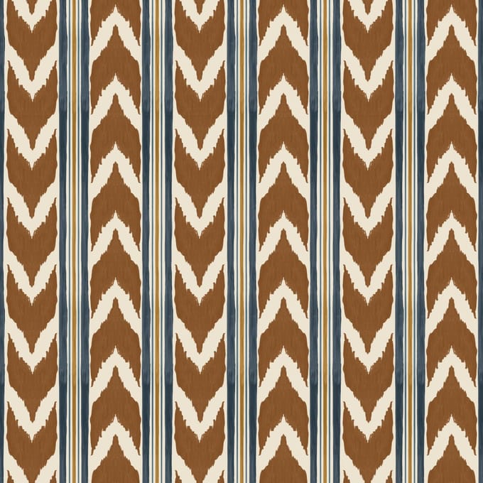 Behang Edgy Ikat bruin