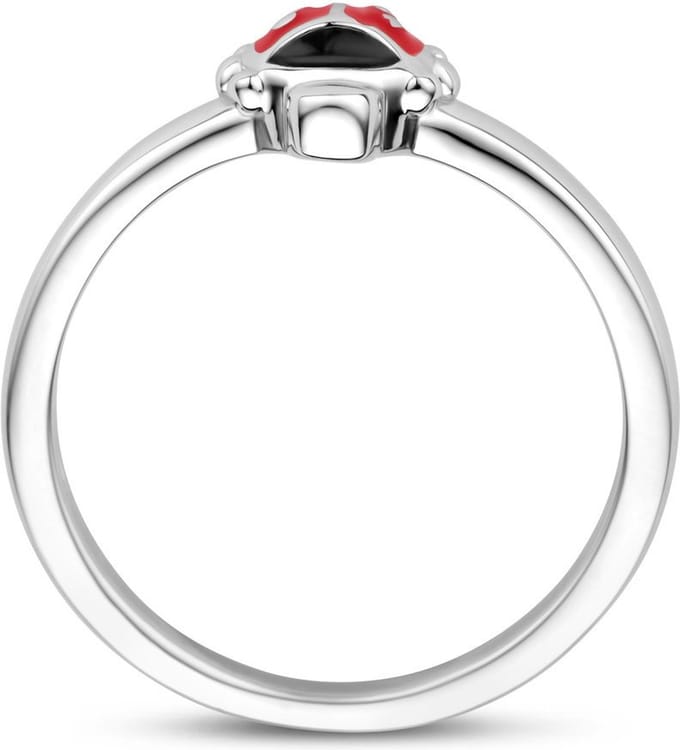 Gerhodineerd Zilver Ring Lieveheersbeestje 1338087