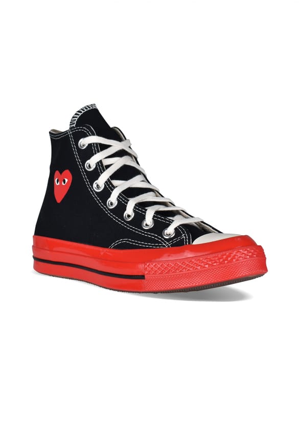 Comme des garçons Chuck Taylor hoge sneakers Zwart