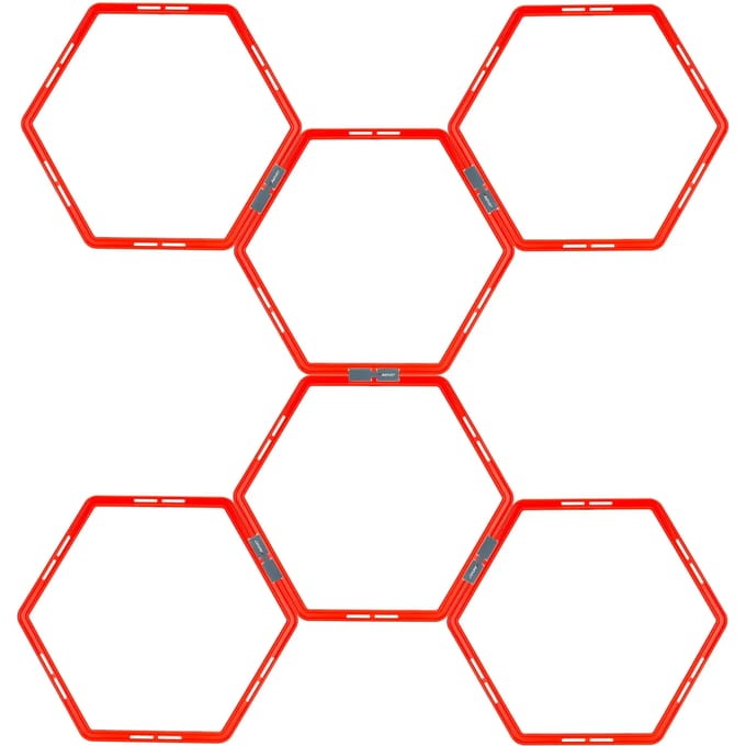 Avento Trainingsframe Hexagoon 6-delig - Fluororanje