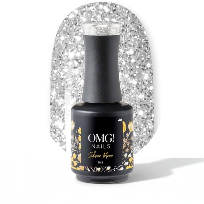 Limea OMG Gellak 043 Silver Moon 15ml - Gel nagellak - zilver Gel lak - OMG - Professional Salon Quality