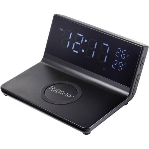 Sygonix Laadstation 15 W Alarm Clock with Wireless Charger SY-5459860
