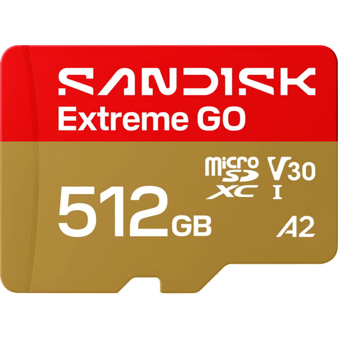 SanDisk microSDXC Extreme GO 512GB (UHS-I, R240MB/s / W160MB/s, 5K)