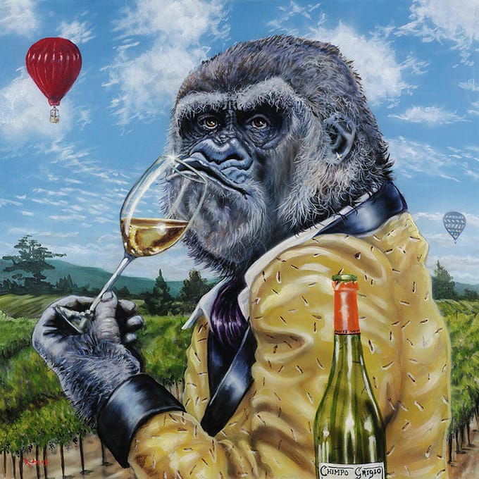 Diamant schilderij chimpansee diamant borduurwerk patronen kraal kruissteek 30x30CM black