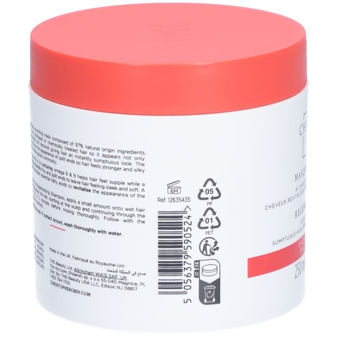 Christophe Robin Regenerating Mask with Prickly Pear Hair Oil - 250ml