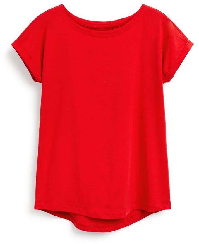 Next - Dames - T-shirt met kapmouwtjes - Rood