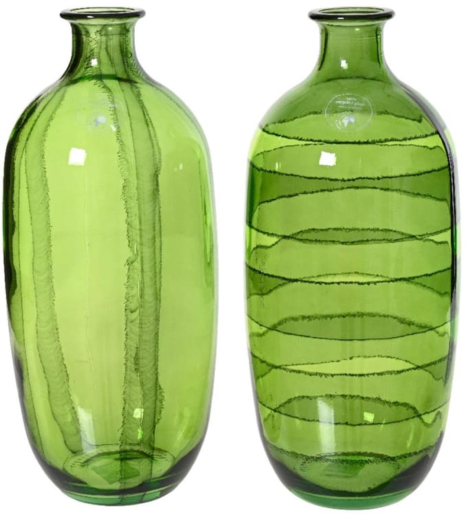 Vaas recycled glas H31cm groen