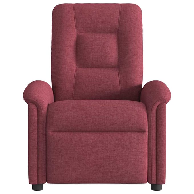 vidaXL - Fauteuil - verstelbaar - stof - wijnrood