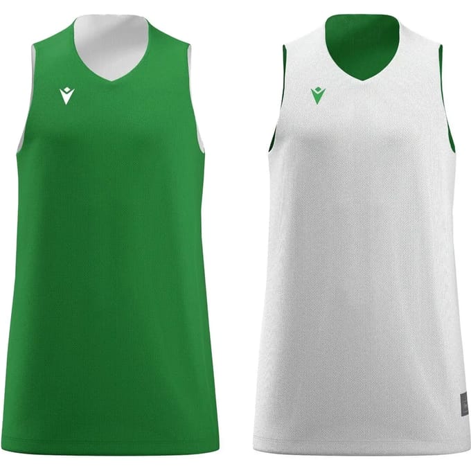 Macron Idaho Reversible Shirt Kinderen - Groen / Wit | Maat: 7-8 Y