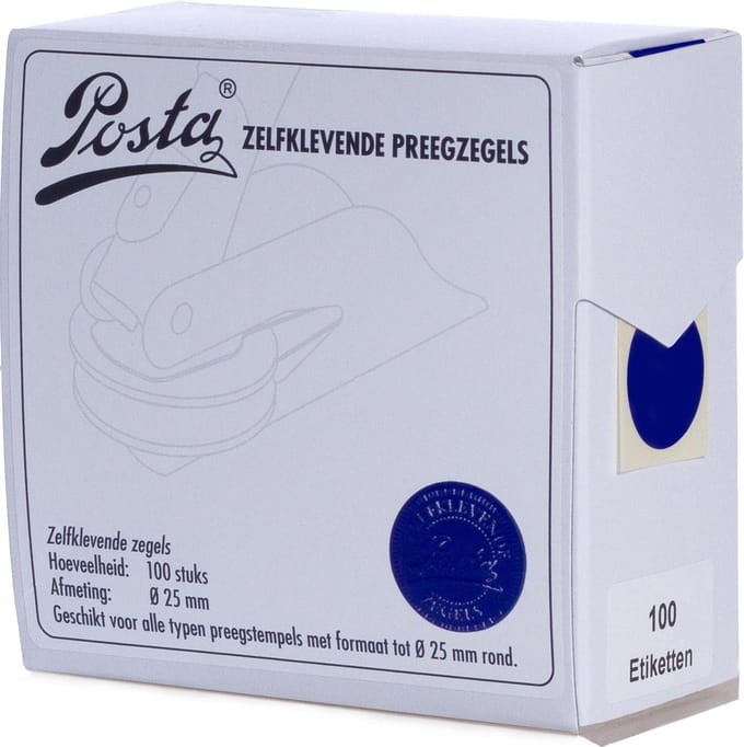 Zegeletiketten | blauw | Ø25mm