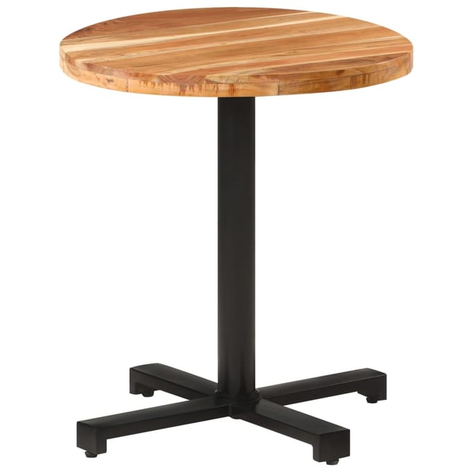 vidaXL - Bistrotafel - rond - Ø70x75 - cm - massief - acaciahout