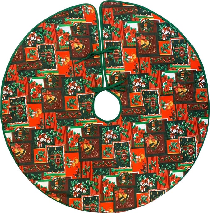 Kerstboomrok - Treeskirt - Rood-Groen - Kerstprint