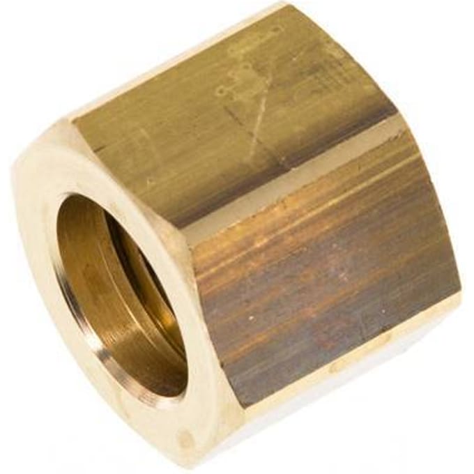 6/9/13 G1/2''mm Union Nut messing L20.5mm [2 Stuks]