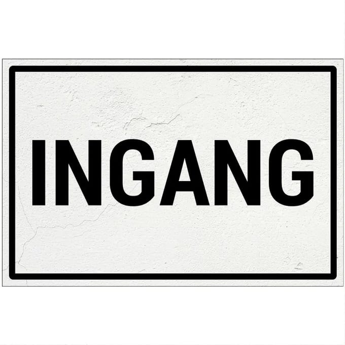 Ingang bord | Forex Re materiaal | 18 x 12 cm