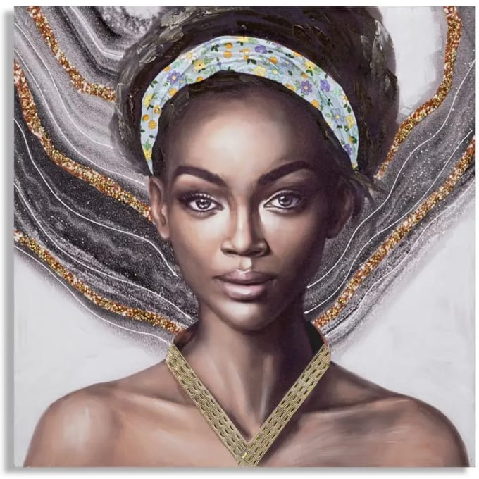 Schilderij Handmade Wall Painting Naomi -a 100×3×100 cm