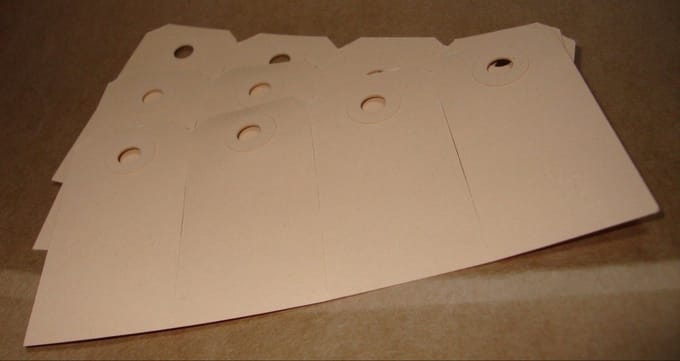 *** 100x Kartonnen Manilla Labels - 35x70mm - 100st - van Heble® ***