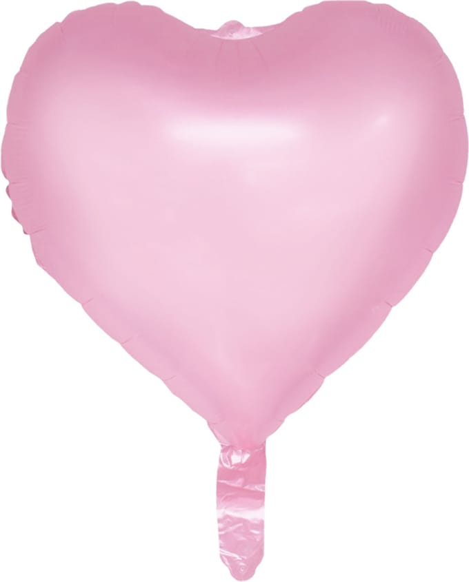 Folieballon hart pastelroze 46 cm