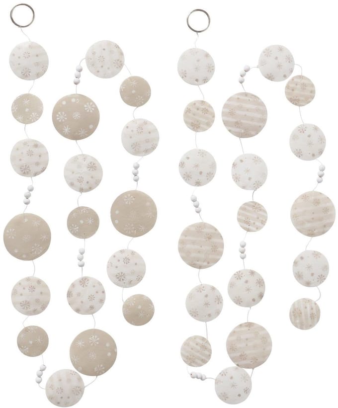 Boltze Home guirlande sneeuwvlok decoratie 180cm multicolor karton.