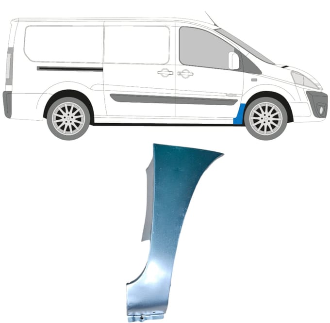 Reparatiepaneel voorspatbord voor Citroen Jumpy 2007-2016 / Rechts