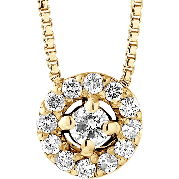 Collar Diamonds 0,13 Cts Yellow Gold