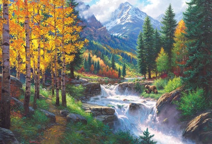 2000 stukjes puzzel Rocky Mountain High met Sample Poster