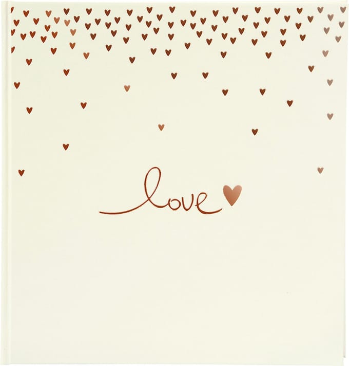 Goldbuch - Trouwalbum Raining Hearts - Perzik - 30x31 cm