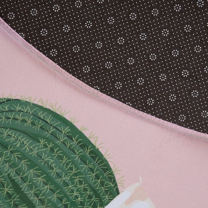 ELDIVAN - Laagpolig vloerkleed - Roze - 120 cm - Polyester